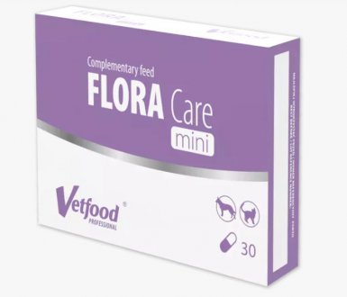 Vetfood Flora Care Mini ostre biegunki na tle wirusowym, bakteryjnym lub pasożytniczym 30caps