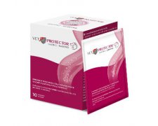 JM Sante Vet Protector Gastro Elektro elektrolity w postaci proszku z dodatkiem drożdży Saccharomyces boulardii 10x3g