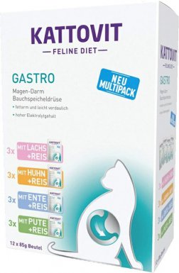 Kattovit Gastro karma na problemy gastryczne dla kota 12x85g