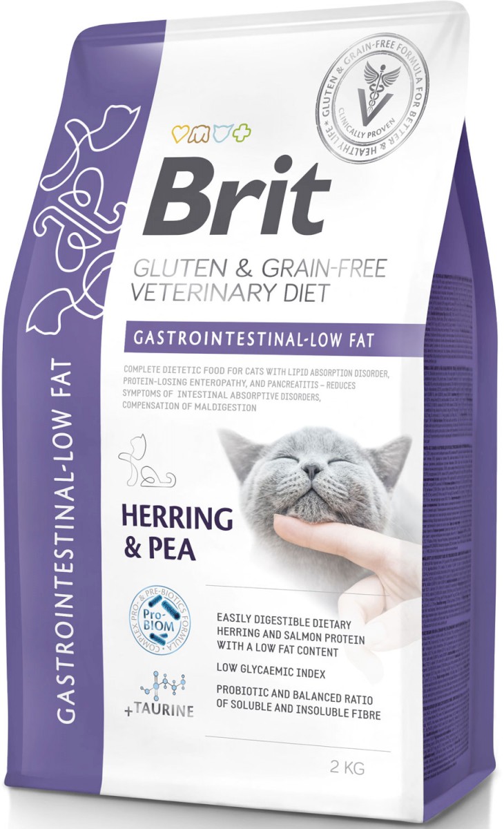 Brit Grain Free Veterinary Diets Cat Gastrointestinal-Low Fat Herring & Pea