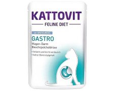 Kattovit Feline Diet Gastro na zaburzenia żołądkowo jelitowe u kotów kaczka i ryż saszetka 85g