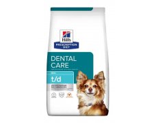 Hill's Prescription Diet Canine t / d (teeth diet) pomaga utrzymać zdrowie jamy ustnej małe rasy