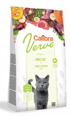 Calibra Cat Verve GF Adult Lamb & Venison 8+ karma bezzbożowa z dużą zawartością świeżej jagnięciny i dziczyzny dla seniorów