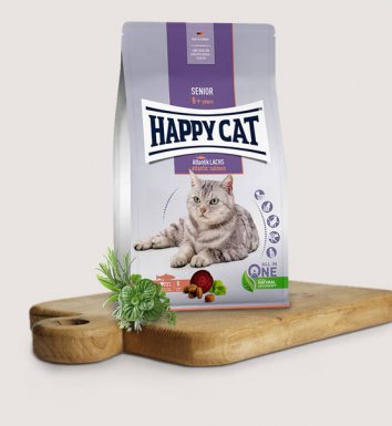 Happy Cat Senior Atlantic Salmon łosoś atlantycki dla kotów powyżej 7 roku życia