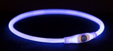 Trixie Obręcz z podświetleniem USB S–M:40cm/8mm niebieska