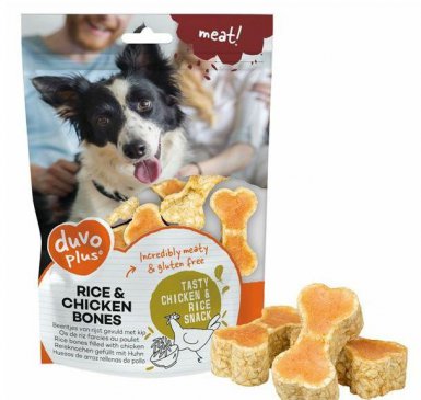 Duvo+ Rice Bones Chicken kostki ryzowe z kurczakiem dla psa 140g