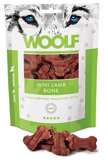 Woolf Mini Lamb Bone kosteczki z mięsa jagnięcego dla psa 100g