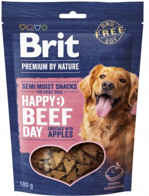 Brit Premium Dog Happy Snacks Beef with Apples przysmaki treningowe dla psa z wołowiną i jabłkiem 180g