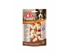 8in1 Flavours Meaty Biscuits Przysmak dla psa z kurczakiem, wołowiną i wieprzowiną 100g