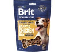 Brit Premium by Nature Semi-moist Snacks Chicken Przysmaki treningowe dla psa z kurczakiem i malinami 180g