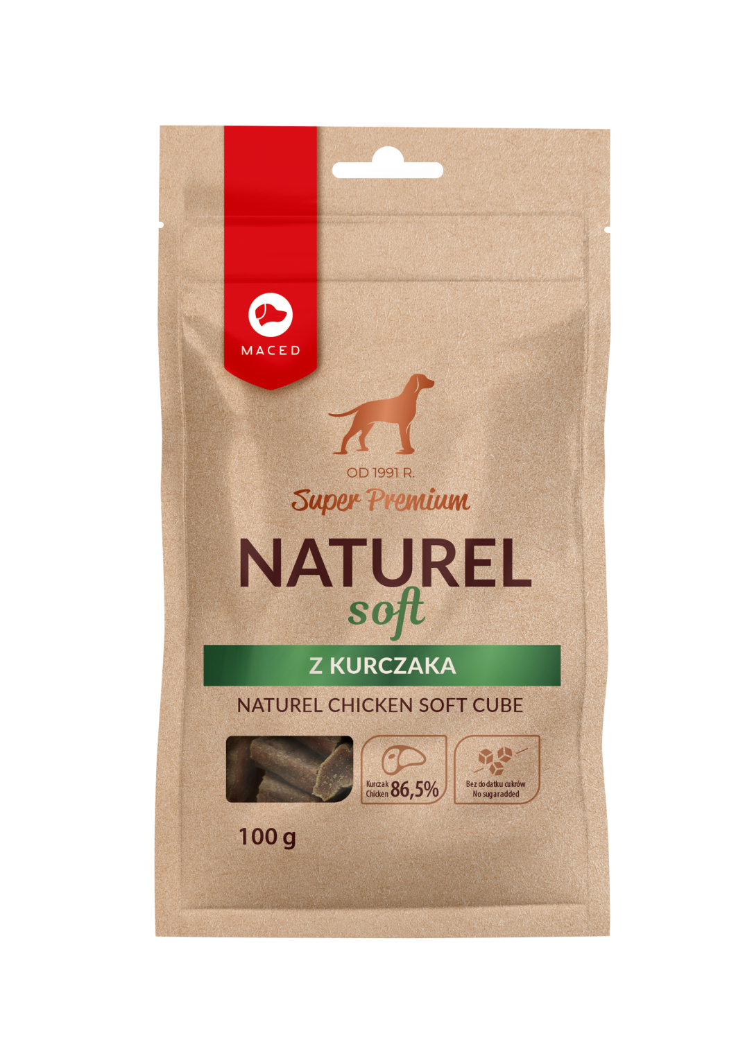 Maced Super Premium Narurel Soft przysmak dla psa z kurczaka 100g