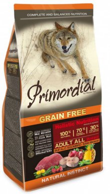 Primordial Dog Grain Free Adult Buffalo & Mackerel karma bez zbóż dla dorosłych psów bawół z Makrela