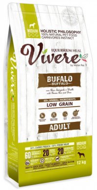 Vivere Dog Low Grain Medium Adult Buffalo karma dla dorosłych psów z bawołem