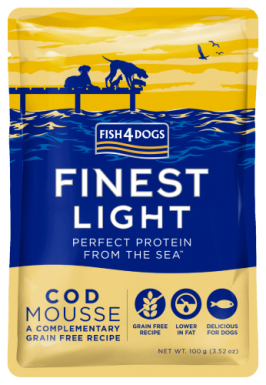 Finest Light Cod Mousse4Dogs Mus z Dorsza saszetka dla psa 85g