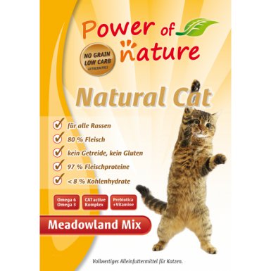 Power of Nature Natural Cat Meadowland mix - kurczak, indyk, łosoś bez glutenu