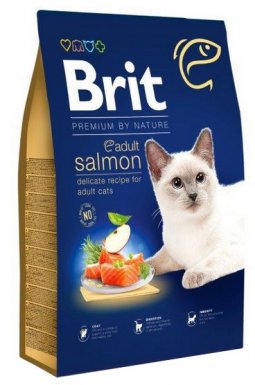Brit Premium By Nature Cat Adult Salmon sucha karma dla dorosłych kotów z łososiem