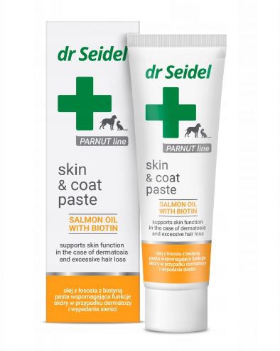 Dr Seidel Skin & Coat pasta wspomagająca funkcje skóry i sierści dla psa i kota 105g