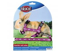 Trixie Szelki + smycz dla królika nylonowe z motywem