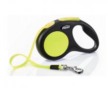 Flexi New Classsic Neon S - smycz automatyczna taśma 5m do 15kg