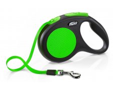 Flexi New Classsic Neon M - smycz automatyczna taśma 5m do 25kg