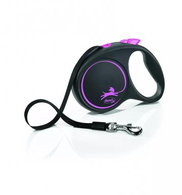 Flexi Black Design smycz automatyczna taśma M 5m do 25kg