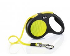 Flexi New Classsic Neon L - smycz automatyczna taśma 5m do 50kg