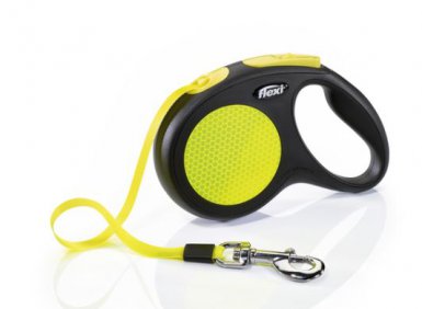 Flexi New Classsic Neon L - smycz automatyczna taśma 5m do 50kg
