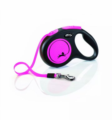 Flexi New Neon smycz automatyczna taśma S 5m do 15kg