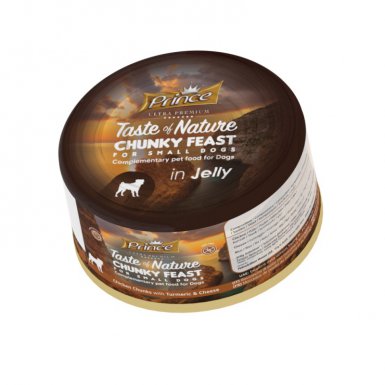 Prince Filet Chunky Feast mokra karma dla małych psów puszka 95g 50% mięsa Omega 3 i Omega 6