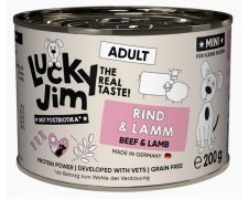 Lucky Jim Classic Mini Adult Wołowina i jagnięcina puszka dla psa 200g
