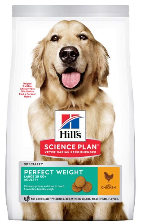 Hill's Science Plan Adult 1+ Perfect Weight Large karma dla bardzo otyłych psów z kurczakiem
