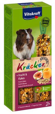 Vitakraft Kracker kolby dla świnki morskiej owoce i płatki owsiane 2szt. 112g