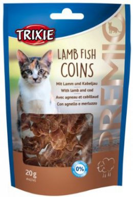 Trixie Przysmak Premio Lamb Fish Coins przysmaki dla kota z jagnięciną i dorszem
