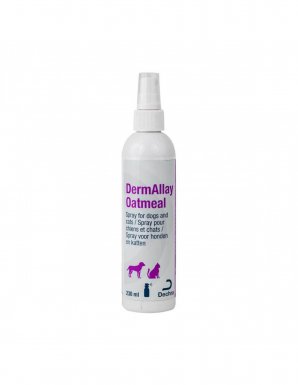 Dechra Veterinary DermAllay Oatmeal kojąco-nawilżająca odżywka z wyciągiem z owsa w sprayu bez spłukiwania 230ml