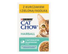 Purina Cat Chow Hairball Kurczak i fasolka w sosie saszetka 85g
