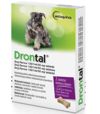 Vetoquinol Drontal 2 tabletki na 10kg każda