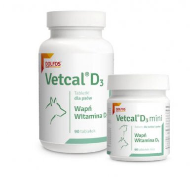 Dolvit Vetcal D3 Mini- dieta bez fosforu tabletki dla kotów i małych psów