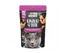 Pan Mięsko Karma mokra dla kota Kawałki w sosie Kurczak z krewetkami 85g