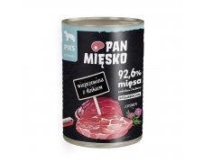 Pan Mięsko Karma mokra dla psa 92,6% mięsa podrobów i bulionu wieprzowina z dzikiem