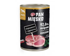 Pan Mięsko Karma mokra dla psa 92,6% mięsa podrobów i bulionu wieprzowina z jagnięciną