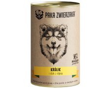 Paka Zwierzaka Królik i dzik z dynią puszka dla psa 96% królika z rosołem 400g