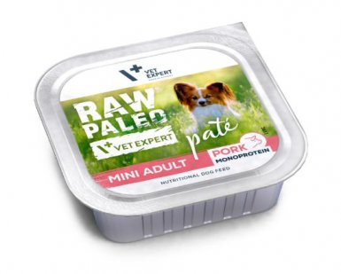 VetExpert RAW PALEO Adult Mini Pork pasztet dla dorosłego psa z wieprzowiną 150g 