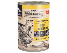 Wiejska Zagroda Indyk z jagnięciną puszka bez zbóż, bez glutenu 44% indyk 