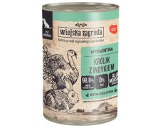 Wiejska Zagroda Królik z indykiem bez zbóż puszka dla psa 400g