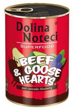 Dolina Noteci Premium Superfood Pies Wołowina i serca gęsi bezzbożowa puszka dla psa