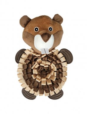 Yarro szeleszczący bóbr z gumowymi łapkami zabawka węchowa dla psa lub kota 30cm