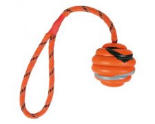 Trixie Wavy Ball on a Rope Natural Rubber Zabawka piłka ze sznurem dla psa 6cm