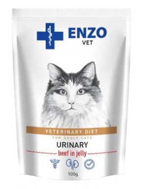 Enzo Vet Urinary karma z wołowiną w galarecie dla kota z problemami moczowymi 100g