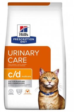 Hill's Prescription Diet Feline c/d z kurczakiem na schorzenie dróg moczowych zmniejsza ryzyko powstawania kamicy struwitowej
