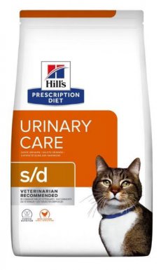 Hill's Prescription Diet Feline s/d (struvite diet) wyeliminowanie kryształków i kamieni struwitowych